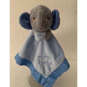 Garanimals Blue My Best Friend Elephant Lovey Baby Security Blanket Blue